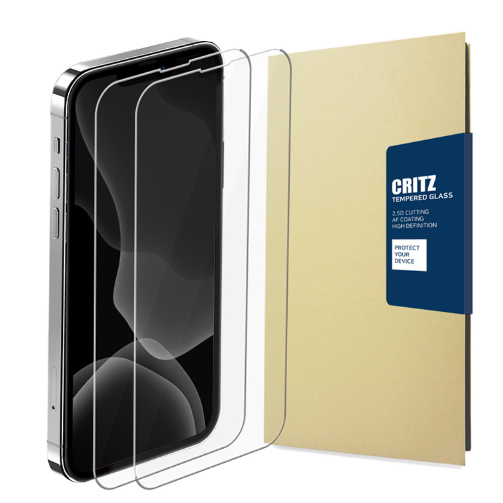 크리츠 아이폰 13 프로 맥스용 투명 강화유리 액정보호필름 2매